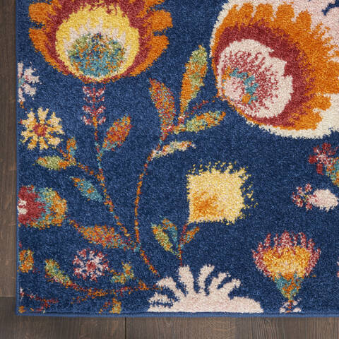 Nourison Allur Blue 40 X 60 Area Rug 805-140513 Image 1
