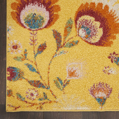 Nourison Allur Yellow 53 X 73 Area Rug 805-140516 Image 1