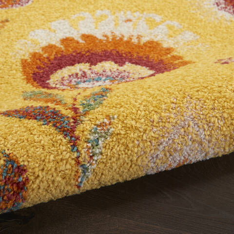 Nourison Allur Yellow 53 X 73 Area Rug 805-140516 Image 2