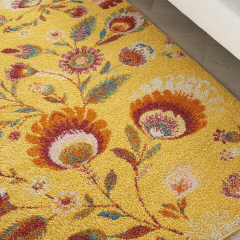 Nourison Allur Yellow 53 X 73 Area Rug 805-140516 Image 4
