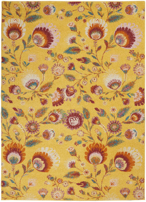 Nourison Allur Yellow 53 X 73 Area Rug 805-140516 Image 0
