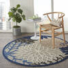 Nourison Aloha Blue Round 40 X 40 Area Rug  805-140535 Thumb 5