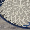 Nourison Aloha Blue Round 53 X 53 Area Rug  805-140537 Thumb 1