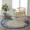 Nourison Aloha Blue Round 53 X 53 Area Rug  805-140537 Thumb 3