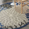 Nourison Aloha Blue Round 53 X 53 Area Rug  805-140537 Thumb 4
