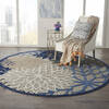 Nourison Aloha Blue Round 710 X 710 Area Rug  805-140541 Thumb 3