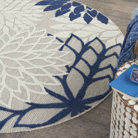 Nourison Aloha Beige Round 53 X 53 Area Rug 805-140551 Image 4