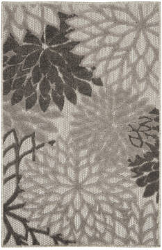 Nourison Aloha Grey Rectangle 3x4 ft Polypropylene Carpet 140580