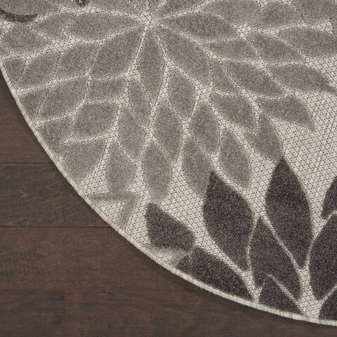 Nourison Aloha Grey Round 53 X 53 Area Rug 805-140584 Image 1