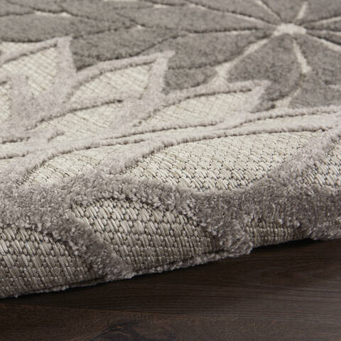 Nourison Aloha Grey Round 53 X 53 Area Rug 805-140584 Image 2