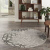 Nourison Aloha Grey Round 53 X 53 Area Rug 805-140584 Thumb 3