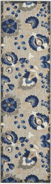 Nourison Aloha Blue Runner 6 ft and Smaller Polypropylene Carpet 140596