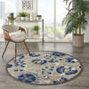 Nourison Aloha Blue Round 40 X 40 Area Rug 805-140602 Thumb 3