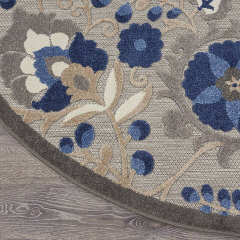 Nourison Aloha Blue Round 53 X 53 Area Rug 805-140604 Image 1