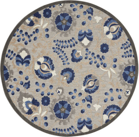 Nourison Aloha Blue Round 53 X 53 Area Rug 805-140604 Image 0