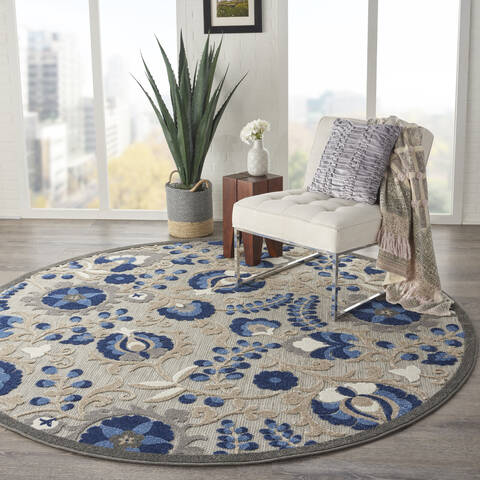 Alloha Blue In/out 3x4 Area Rug, Outdoor - Rugs