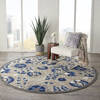 Nourison Aloha Blue Round 710 X 710 Area Rug  805-140608 Thumb 3