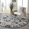 Nourison Aloha Blue Round 710 X 710 Area Rug  805-140608 Thumb 5