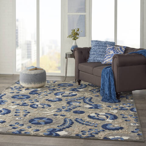 Nourison Aloha Blue 96 X 130 Area Rug 805-140609 Image 5