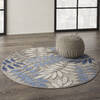 Nourison Aloha Grey Round 40 X 40 Area Rug  805-140615 Thumb 5