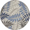 nourison_aloha_collection_grey_round_area_rug_140615