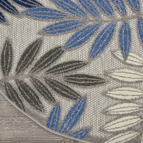 Nourison Aloha Grey Round 53 X 53 Area Rug 805-140617 Image 1