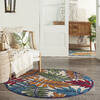 Nourison Aloha Multicolor Round 40 X 40 Area Rug  805-140636 Thumb 3