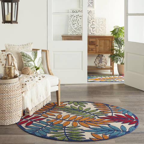 Nourison Aloha Multicolor Round 53 X 53 Area Rug 805-140637 Image 3