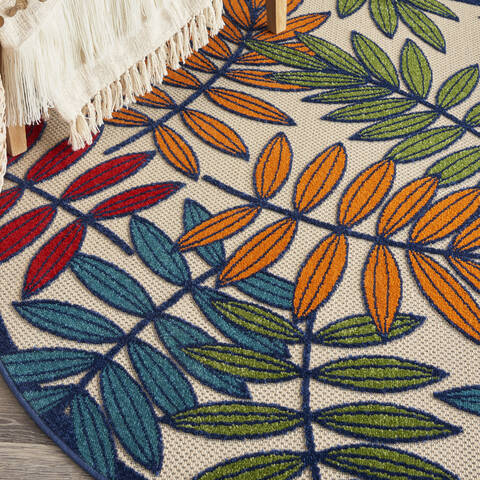 Nourison Aloha Multicolor Round 53 X 53 Area Rug 805-140637 Image 4