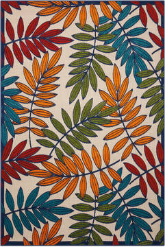 Nourison Aloha Multicolor Rectangle 6x9 ft Polypropylene Carpet 140638