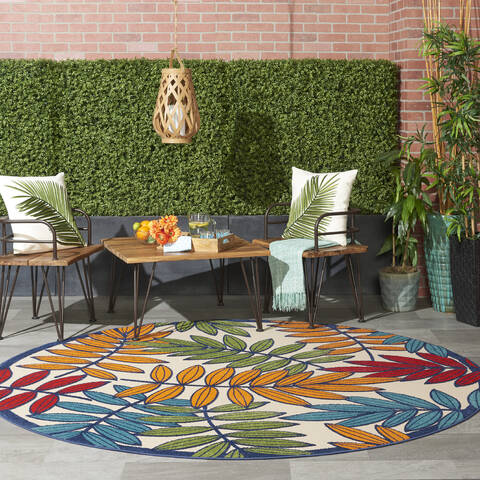 Nourison Aloha Multicolor Round 710 X 710 Area Rug 805-140640 Image 3