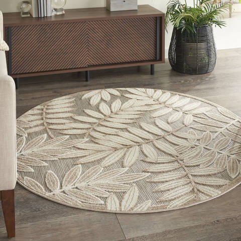 Nourison Aloha Blue Round 53 X 53 Area Rug 805-140649 Image 3