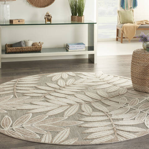 Nourison Aloha Blue Round 710 X 710 Area Rug 805-140653 Image 3