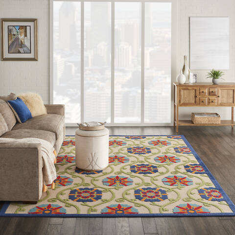 Nourison Aloha Blue 70 X 100 Area Rug 805-140655 Image 3