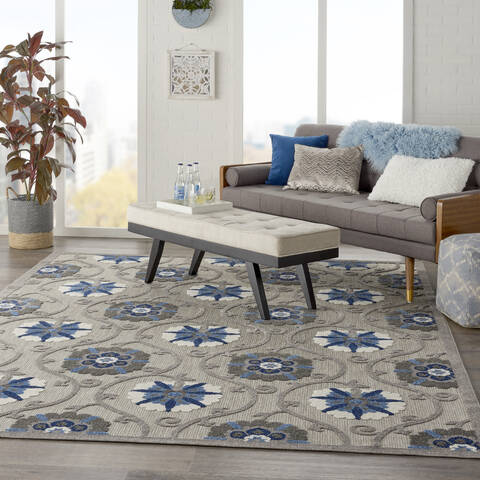 Nourison Aloha Grey 710 X 106 Area Rug 805-140663 Image 5