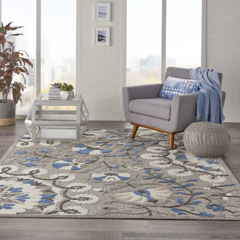 Nourison Aloha Grey 96 X 130 Area Rug 805-140669 Image 3