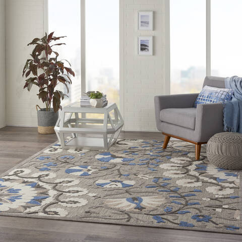 Nourison Aloha Grey 96 X 130 Area Rug 805-140669 Image 5