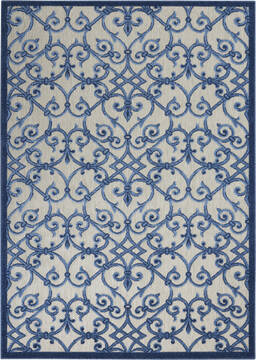 Nourison Aloha Grey Rectangle 4x6 ft Polypropylene Carpet 140682