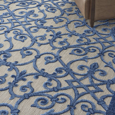 Nourison Aloha Grey 96 X 130 Area Rug 805-140685 Image 4