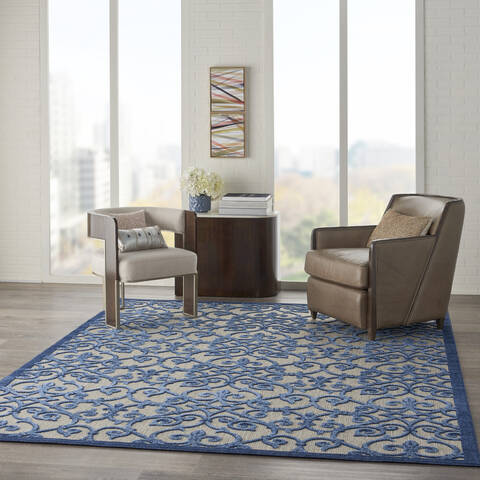 Nourison Aloha Grey 96 X 130 Area Rug 805-140685 Image 5