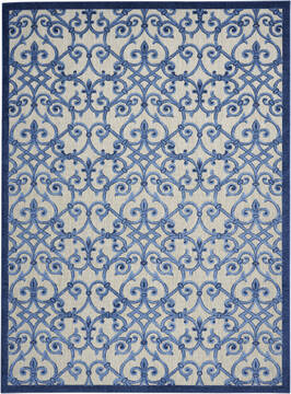 Nourison Aloha Grey Rectangle 10x13 ft Polypropylene Carpet 140685