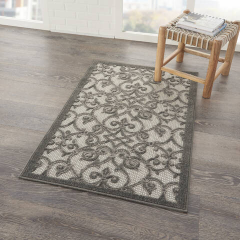 Nourison Aloha Grey 28 X 40 Area Rug 805-140689 Image 5