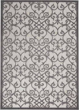 Nourison Aloha Grey Rectangle 4x6 ft Polypropylene Carpet 140690