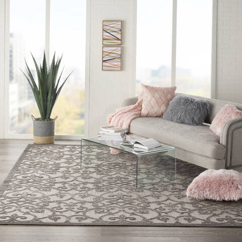 Nourison Aloha Grey 96 X 130 Area Rug 805-140693 Image 3