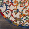 Nourison Aloha Multicolor Round 40 X 40 Area Rug 805-140695 Thumb 1