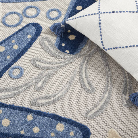 Nourison Aloha Blue 60 X 90 Area Rug 805-140714 Image 4