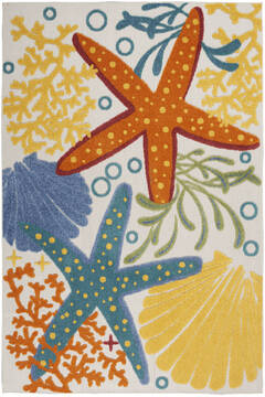 Nourison Aloha Multicolor Rectangle 6x9 ft Polypropylene Carpet 140720
