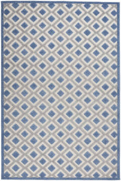 Nourison Aloha Blue Rectangle 6x9 ft Polypropylene Carpet 140737