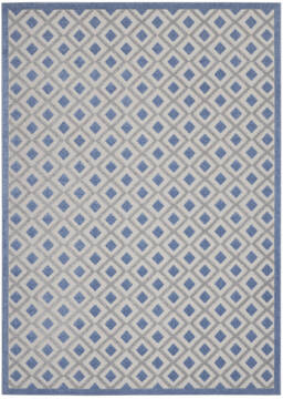 Nourison Aloha Blue Rectangle 7x10 ft Polypropylene Carpet 140738