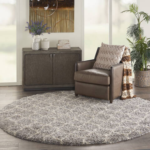 Nourison Amore Grey Round 710 X 710 Area Rug 805-140741 Image 5